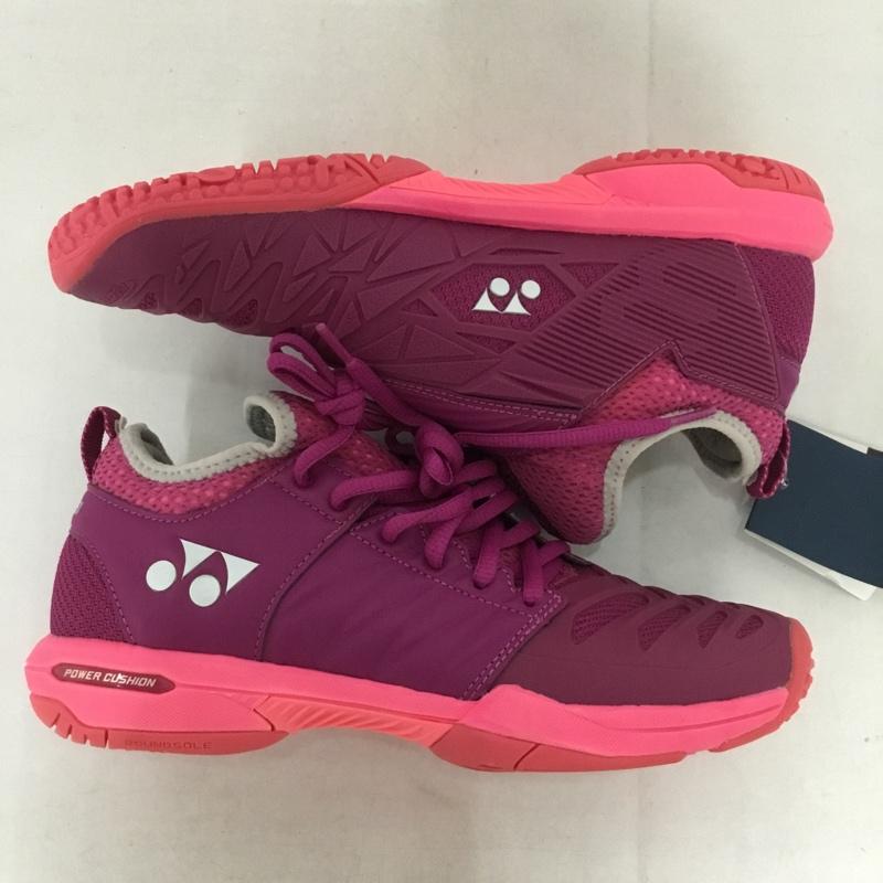 ヨネックス YONEX スニーカー スニーカー SHTF3LGC テニスシューズ パワークッション 23.5cm 23.5cm ロゴ、文字 紫 / パープル /  レディース USED 古着 中古 10142497