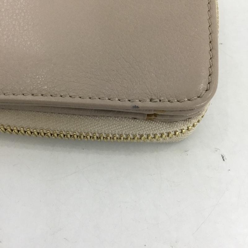 クロエ Chloe 財布 二つ折り 3P0390-043 リリィ ラウンドファスナー リボン 箱有 ロゴ、文字 桃 / ピンク /  レディース USED 古着 中古 10124277