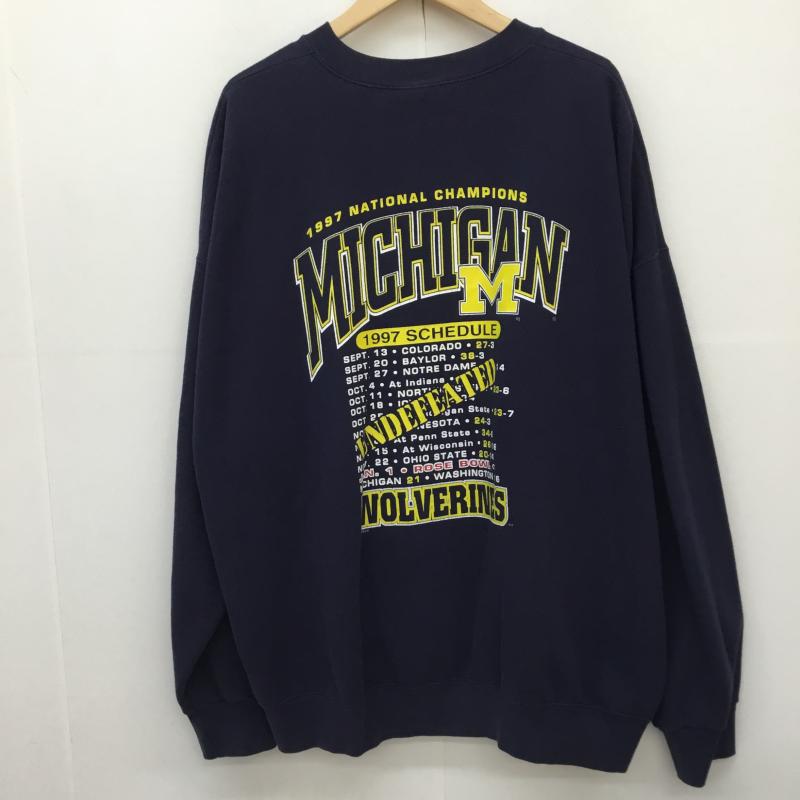 リー Lee トレーナー 長袖 Lee sport 90s アメフト　カレッジトレーナー XXL プリント X ロゴ、文字 紺 / ネイビー /  メンズ USED 古着 中古 10143635