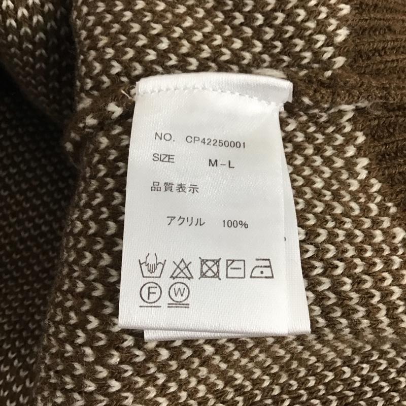 キャンプセブン CAMP7 ニット、セーター 長袖 長袖ニットカットソー クルーネック セーター M ロゴ、文字 茶 / ブラウン /  レディース USED 古着 中古 10145479