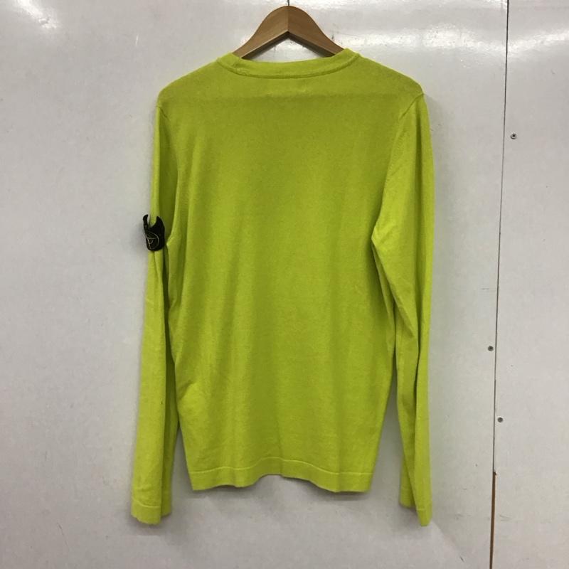 ストーンアイランド STONE ISLAND Tシャツ 長袖 M 無地 黄緑 / イエローグリーン /  メンズ USED 古着 中古 10134845