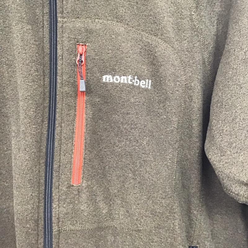 モンベル mont-bell ジャケット、上着 ジャケット、ブレザー 1114432 シャミースジャケット ジップアップジャケット スタンドカラー L ロゴ、文字 茶 / ブラウン /  メンズ USED 古着 中古 10143206