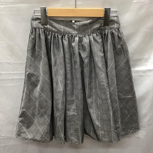ダズリン dazzlin スカート ミニスカート フレアスカート S チェック 灰 / グレー / X 黒 / ブラック /  レディース USED 古着 中古 10115471