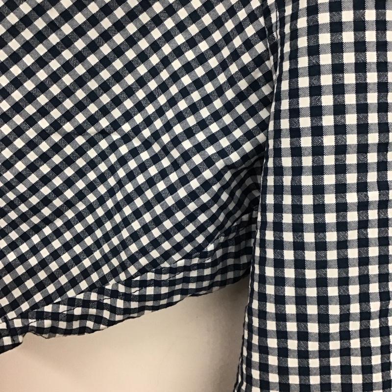 モンベル mont-bell シャツ、ブラウス 半袖 1114549 WIC ドライタッチ ショートスリーブシャツ ボタンダウン M チェック 白 / ホワイト / X 紺 / ネイビー /  メンズ USED 古着 中古 10133580