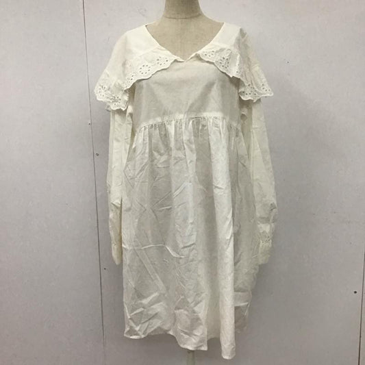 ローリーズファーム LOWRYS FARM チュニック 長袖 FREE 無地 白 / ホワイト /  レディース USED 古着 中古 10111596