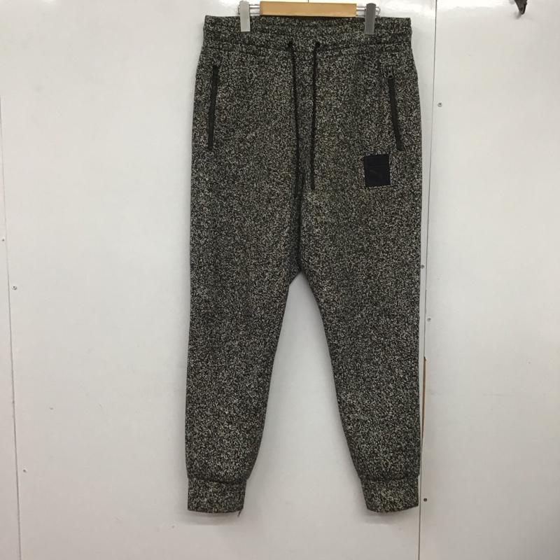 プーマ PUMA パンツ ワークパンツ、ペインターパンツ ワイドパンツ カジュアルパンツ ワークパンツ ジャージ L 総柄 白 / ホワイト / X 黒 / ブラック /  メンズ USED 古着 中古 10143247