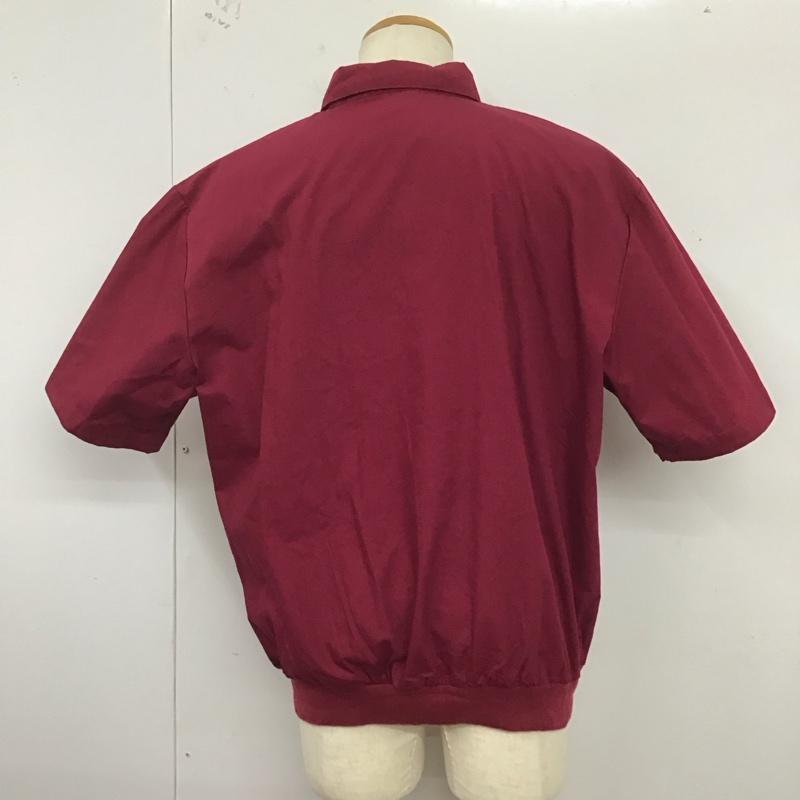 古着 USED シャツ、ブラウス 半袖 半袖シャツ 無地シャツ ポケットシャツ 古着 L 無地 えんじ / ワインレッド /  メンズ USED 古着 中古 10125746