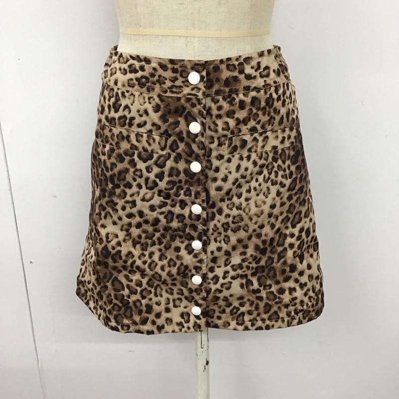 リルリリー lilLilly スカート ミニスカート L18SS-SK209 フロントボタン 台形スカート 1 ヒョウ柄・レオパード柄 マルチカラー / マルチカラー /  レディース USED 古着 中古 10114790