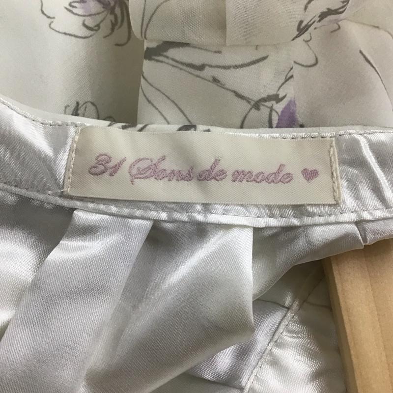 トランテアンソンドゥモード 31 Sons de mode ワンピース ロングスカート 072154 七分袖 36 花柄 アイボリー / アイボリー /  レディース USED 古着 中古 10143110