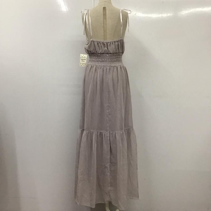 アプレジュール apres jour ワンピース ロングスカート シアー ティアード キャミOP タグ付き LL 無地 紫 / パープル /  レディース USED 古着 中古 10115485