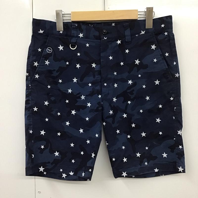 ユニフォームエクスペリメント uniform experiment パンツ ショートパンツ 半袖パンツ ショートパンツ プリントパンツ 2 プリント 紺 / ネイビー /  メンズ USED 古着 中古 10111655