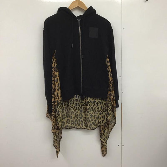 ディースクエアード2 DSQUARED2 パーカー 長袖 ジップアップパーカー 長袖パーカー カジュアルジャケット XS ロゴ、文字 黒 / ブラック /  レディース USED 古着 中古 10147214