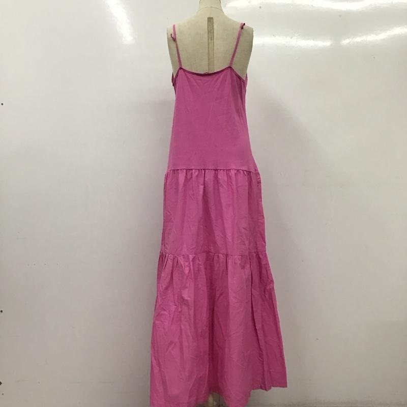 ザラ ZARA ワンピース ロングスカート 1044 627 620 キャミワンピース ティアード M 無地 桃 / ピンク /  レディース USED 古着 中古 10118831