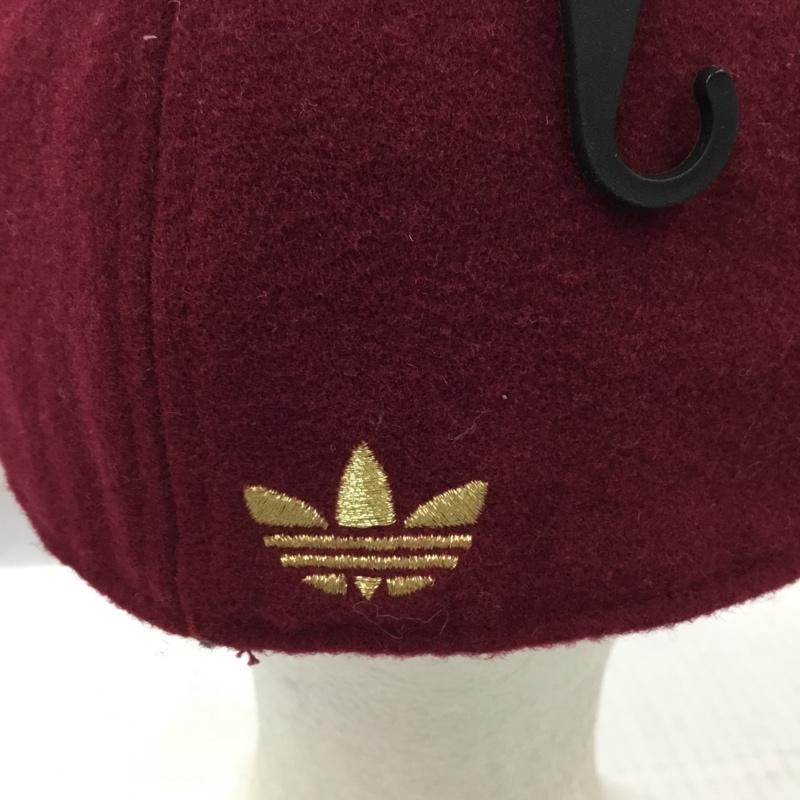 アディダス adidas 帽子 キャップ M30667 ロゴ、文字 えんじ / ワインレッド /  メンズ USED 古着 中古 10105990