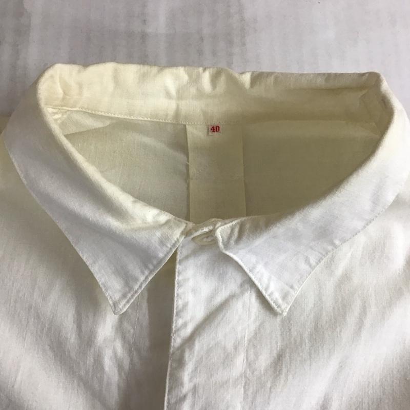 古着 USED シャツ、ブラウス 長袖 長袖シャツ カラーシャツ ポケットシャツ 長袖カットソー 40 無地 白 / ホワイト /  メンズ USED 古着 中古 10115341