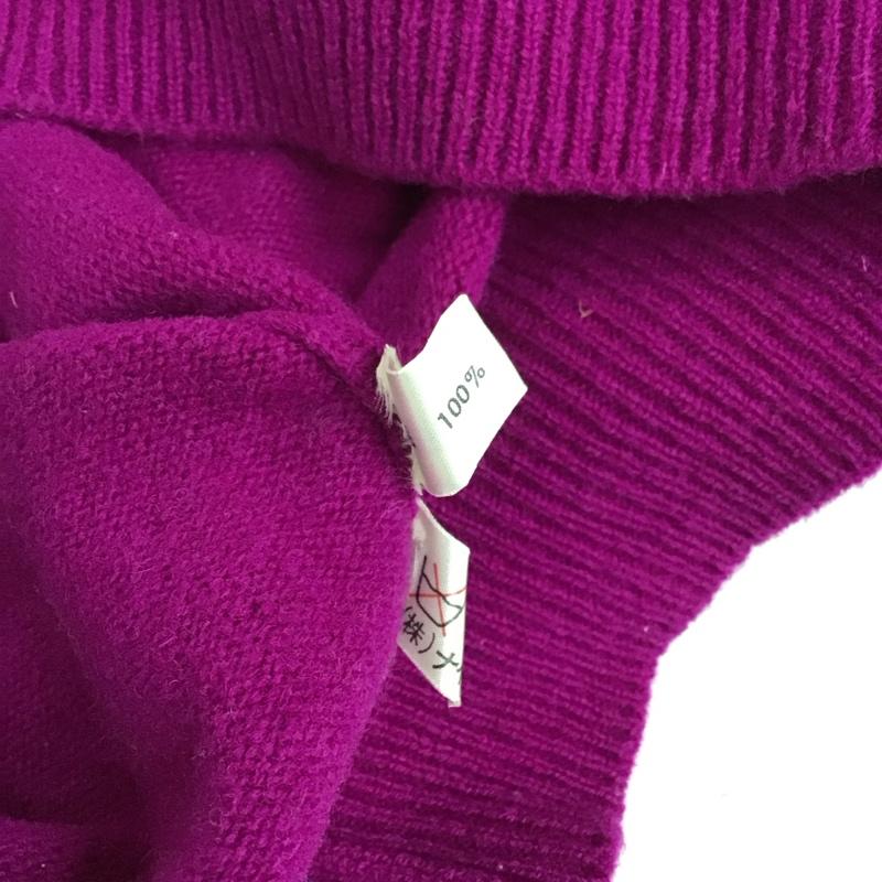 ポロバイラルフローレン Polo by RALPH LAUREN ニット、セーター 長袖 長袖ニットカットソー ニット セーター Vネックニット L ロゴ、文字 紫 / パープル /  メンズ USED 古着 中古 10120628