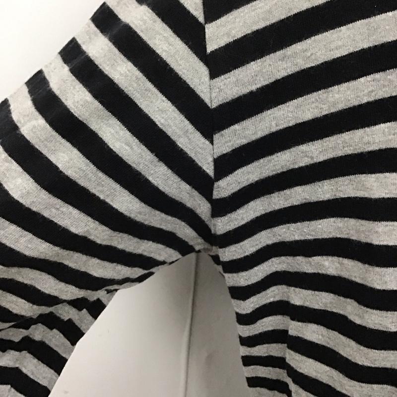 グラム glamb カットソー 長袖 長袖ボーダーカットソー クルーネックカットソー 長袖Tシャツ 4 ボーダー柄 黒 / ブラック / X 灰 / グレー /  メンズ USED 古着 中古 10107493