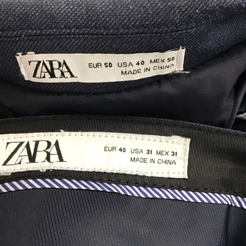 ザラ ZARA セットアップ セットアップ セットアップ カジュアルジャケット スラックスパンツ 2点セット 無地 紺 / ネイビー /  メンズ USED 古着 中古 10141322