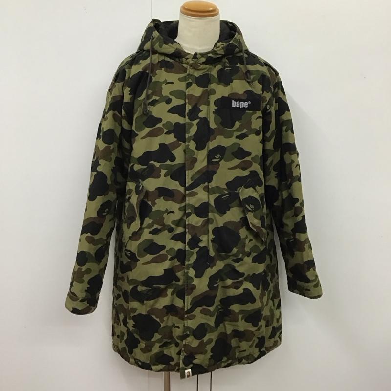 アベイシングエイプ A BATHING APE ジャケット、上着 ジャンパー、ブルゾン ジップアップジャケット ロングジャケット アウター フード付きアウター XL 総柄 マルチカラー / マルチカラー /  メンズ USED 古着 中古 10119224