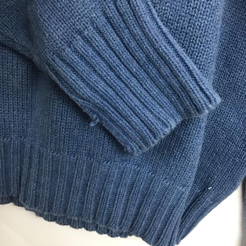ポロバイラルフローレン Polo by RALPH LAUREN ニット、セーター 長袖 長袖ニットカットソー クルーネック セーター M ロゴ、文字 青 / ブルー /  メンズ USED 古着 中古 10144167