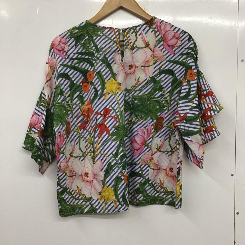 ザラ ZARA カットソー 半袖 2132/751/712 S 総柄 マルチカラー / マルチカラー /  レディース USED 古着 中古 10133679