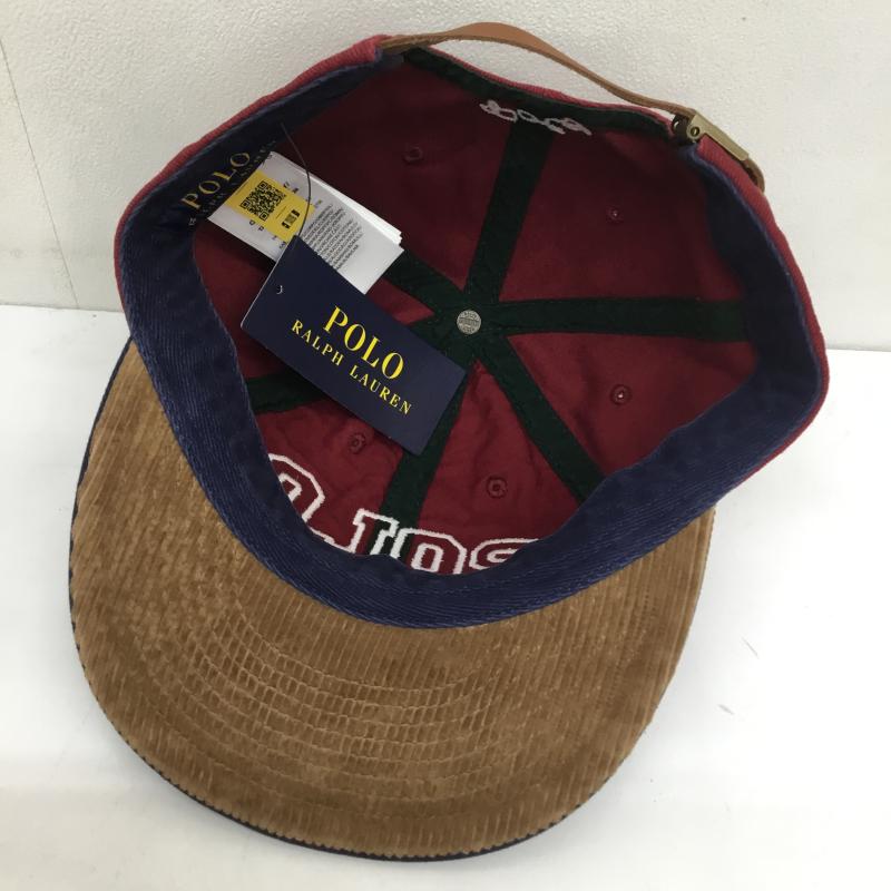 ポロラルフローレン POLO RALPH LAUREN 帽子 キャップ 6パネル ロゴ キャップ タグ付 ロゴ、文字 えんじ / ワインレッド /  メンズ USED 古着 中古 10106051