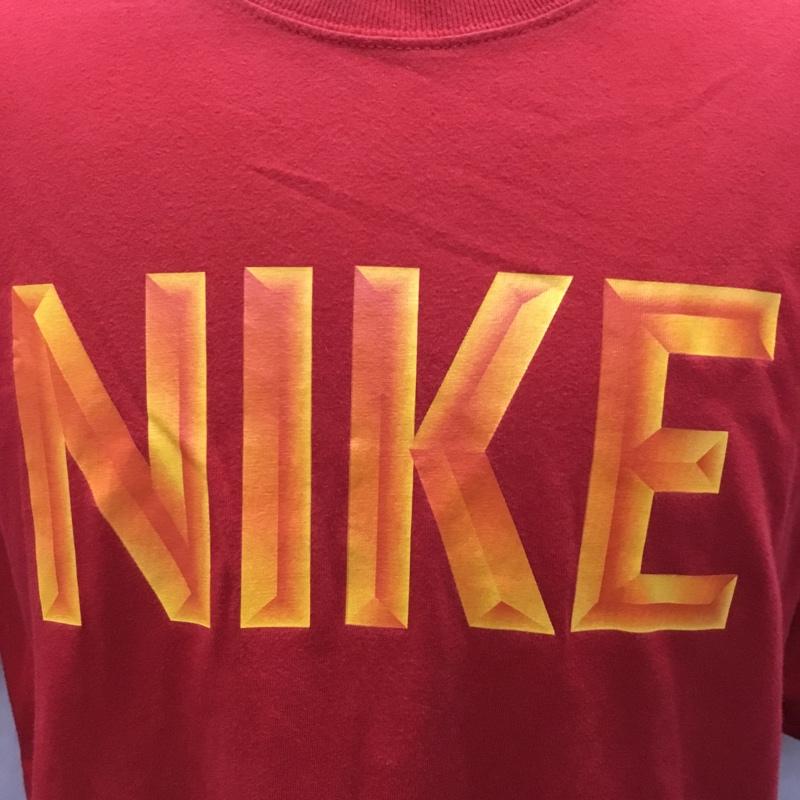 ナイキ NIKE Tシャツ 半袖 455509-611 クルーネック XL ロゴ、文字 赤 / レッド /  メンズ USED 古着 中古 10109637