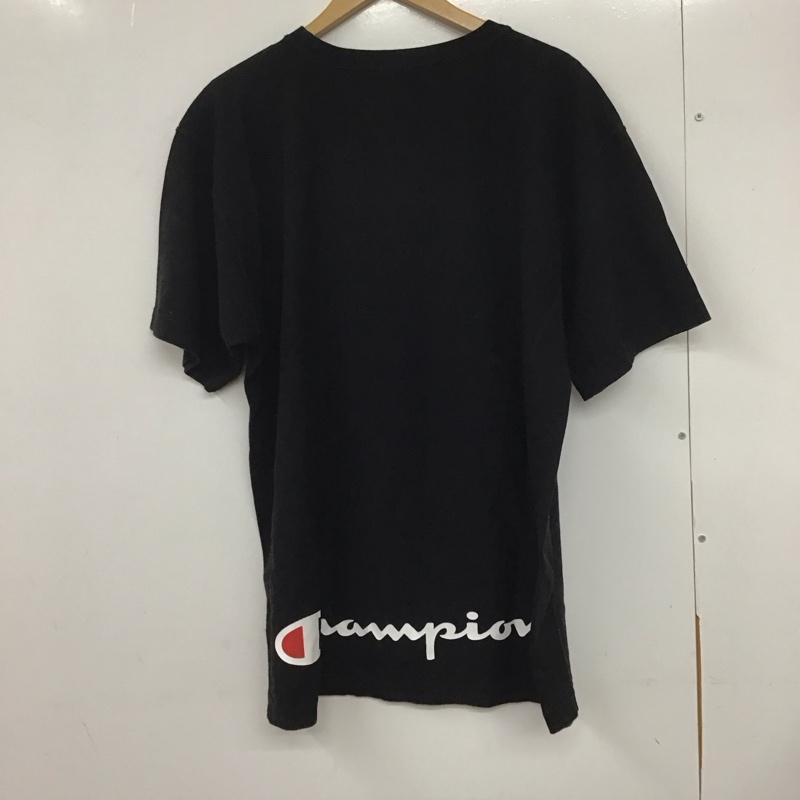 チャンピオン Campion Tシャツ 半袖 c8-r375 半袖カットソー プリントTシャツ XL ロゴ、文字 黒 / ブラック /  メンズ USED 古着 中古 10132352