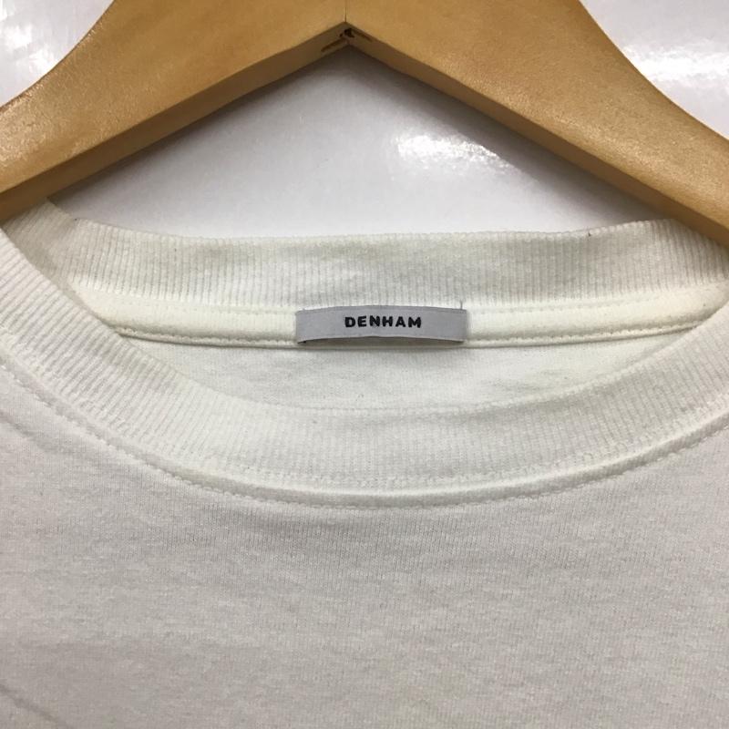 デンハム DENHAM Tシャツ 半袖 半袖カットソー プリントTシャツ クルーネックカットソー S プリント 白 / ホワイト /  メンズ USED 古着 中古 10130942