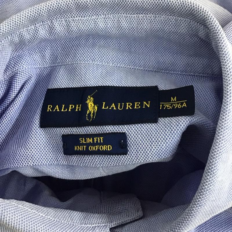 ラルフローレン RALPHLAUREN シャツ、ブラウス 長袖 長袖シャツ 無地シャツ カラーシャツ ボタンダウンシャツ M ロゴ、文字 水色 / ライトブルー /  メンズ USED 古着 中古 10128011