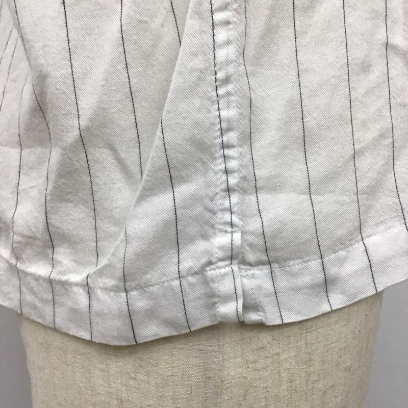 サタデーズサーフニューヨークシティー SATURDAYS SURF NYC シャツ、ブラウス 半袖 BBG-5715-B オープンカラーシャツ 開襟 XS ストライプ 白 / ホワイト / X 黒 / ブラック /  メンズ USED 古着 中古 10113087