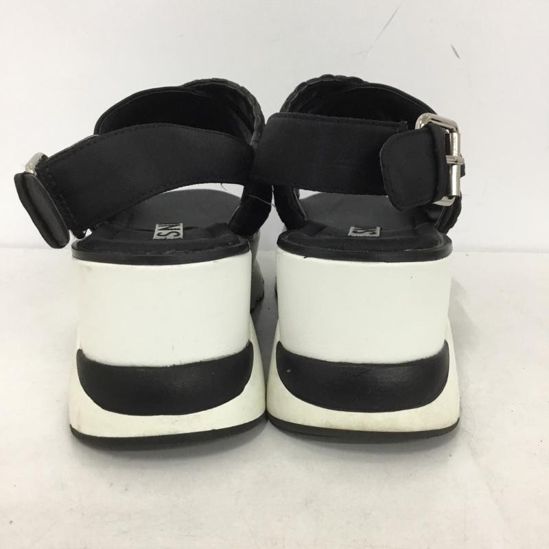 スナイデル SNIDEL サンダル サンダル SWGS202620 スニーカーソールサンダル 厚底 M 無地 黒 / ブラック / X 白 / ホワイト /  レディース USED 古着 中古 10145608