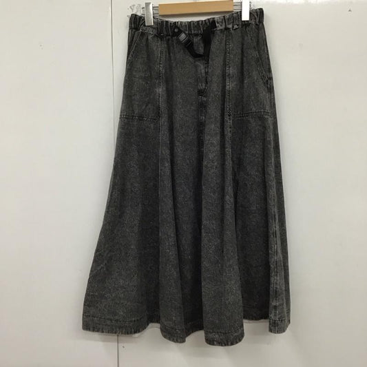 ニコアンド niko and... スカート ロングスカート L 無地 黒 / ブラック /  レディース USED 古着 中古 10129703