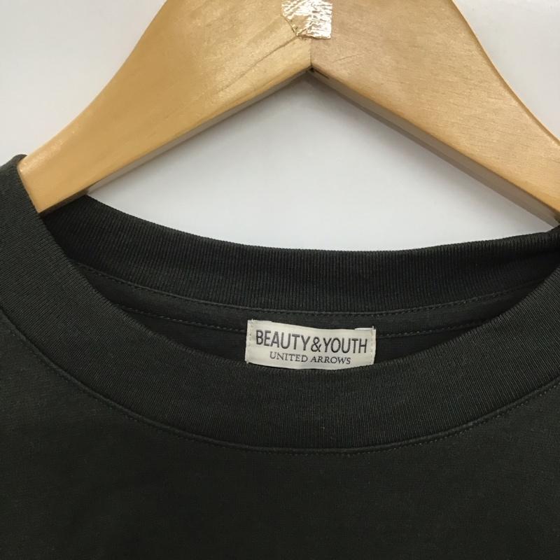 ビューティアンドユースユナイテッドアローズ BEAUTY&YOUTH UNITED ARROWS カットソー 長袖 1212-175-8347 ハイゲージガスコットンクルーネックロングスリーブカットソー L 無地 黒 / ブラック /  メンズ USED 古着 中古 10143457