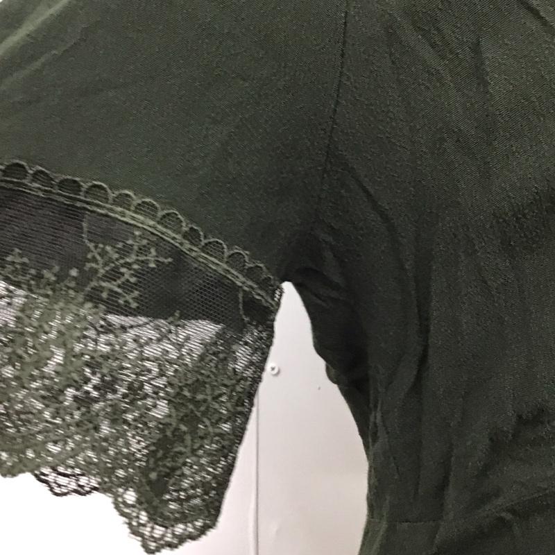 ザラ ZARA ワンピース ロングスカート 半袖 前開き S 無地 緑 / グリーン /  レディース USED 古着 中古 10116678