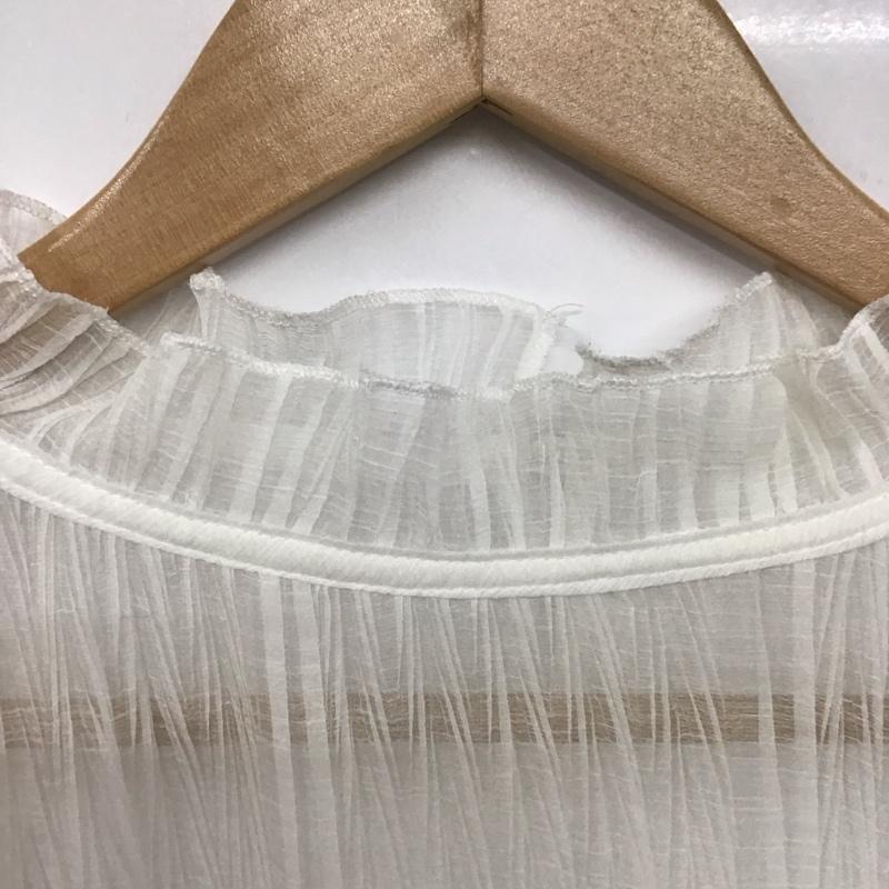 ヘザー Heather シャツ、ブラウス 長袖 HE063426TS パフスリーブ　プリーツシアーブラウス FREE 無地 白 / ホワイト /  レディース USED 古着 中古 10143739