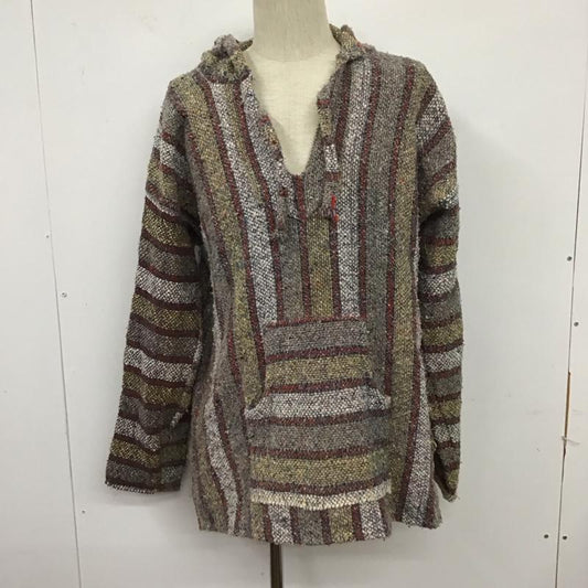 古着 USED パーカー 長袖 メキシカンパーカー Vネック 長袖パーカー ストライプ マルチカラー / マルチカラー /  メンズ USED 古着 中古 10124949