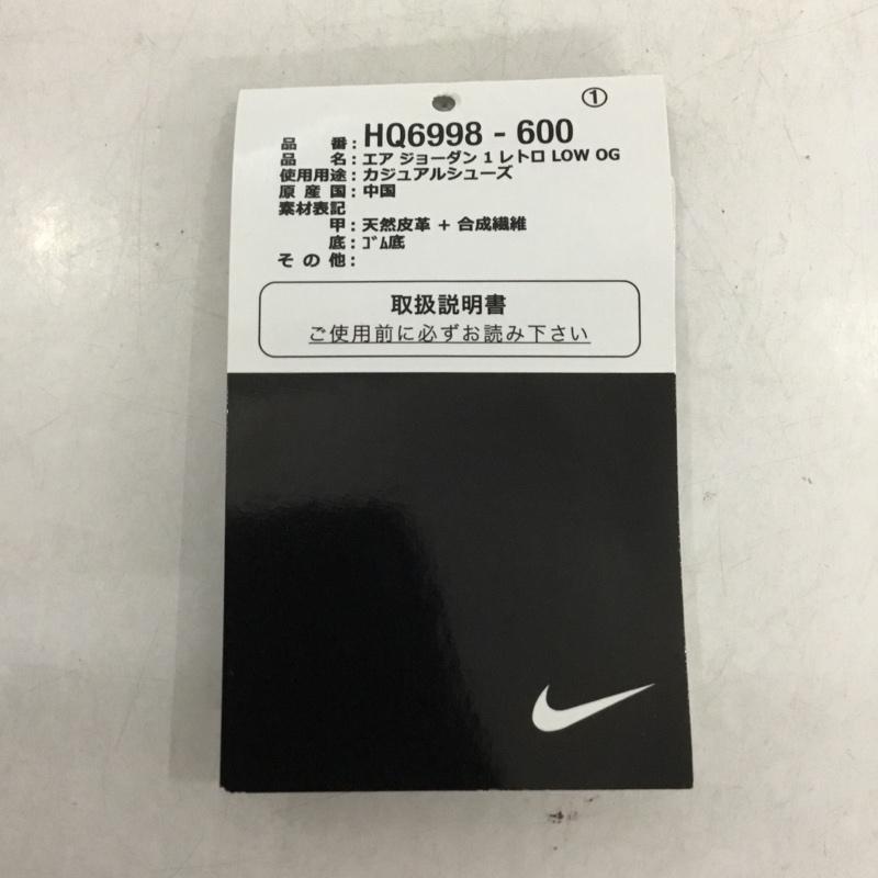 ナイキ NIKE スニーカー スニーカー HQ6998 600 AIR JORDAN 1 RETRO LOW OG 29cm 箱有 29.0cm ロゴ、文字 白 / ホワイト / X 黒 / ブラック / X 赤 / レッド /  メンズ USED 古着 中古 10146015