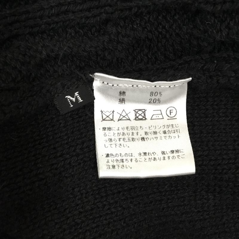 バーニーズ ニューヨーク BARNEYS NEWYORK ニット、セーター 長袖 長袖ニットカットソー ニット セーター クルーネックニット M 総柄 黒 / ブラック /  メンズ USED 古着 中古 10118667