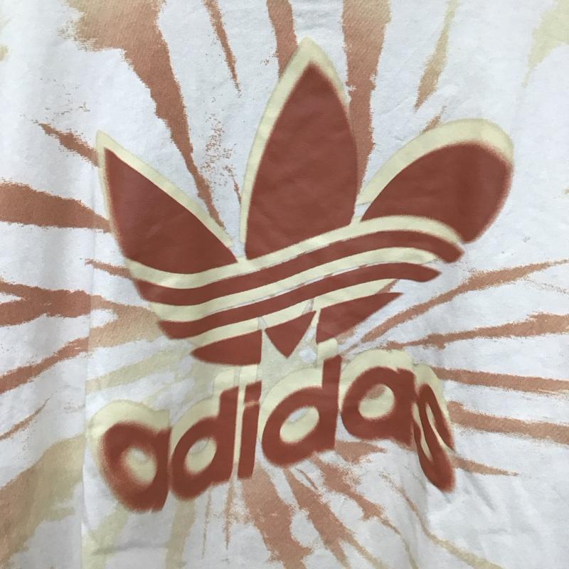 アディダス adidas Tシャツ 半袖 HS1940 タイダイ ロゴ、文字 ベージュ / ベージュ / X 茶 / ブラウン /  メンズ USED 古着 中古 10129169