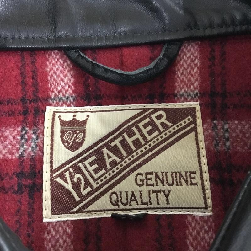 ワイツーレザー Y 2LEATHER ジャケット、上着 ジャケット、ブレザー シングルレザージャケット カジュアルジャケット アウター 38 無地 黒 / ブラック /  メンズ USED 古着 中古 10109513