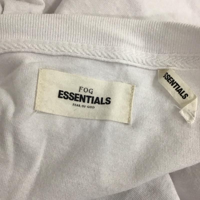 エッセンシャルズ ESSENTIALS カットソー 長袖 長袖カットソー クルーネックカットソー ロングスリーブカットソー プリントTシャツ L 無地 白 / ホワイト /  メンズ USED 古着 中古 10123535