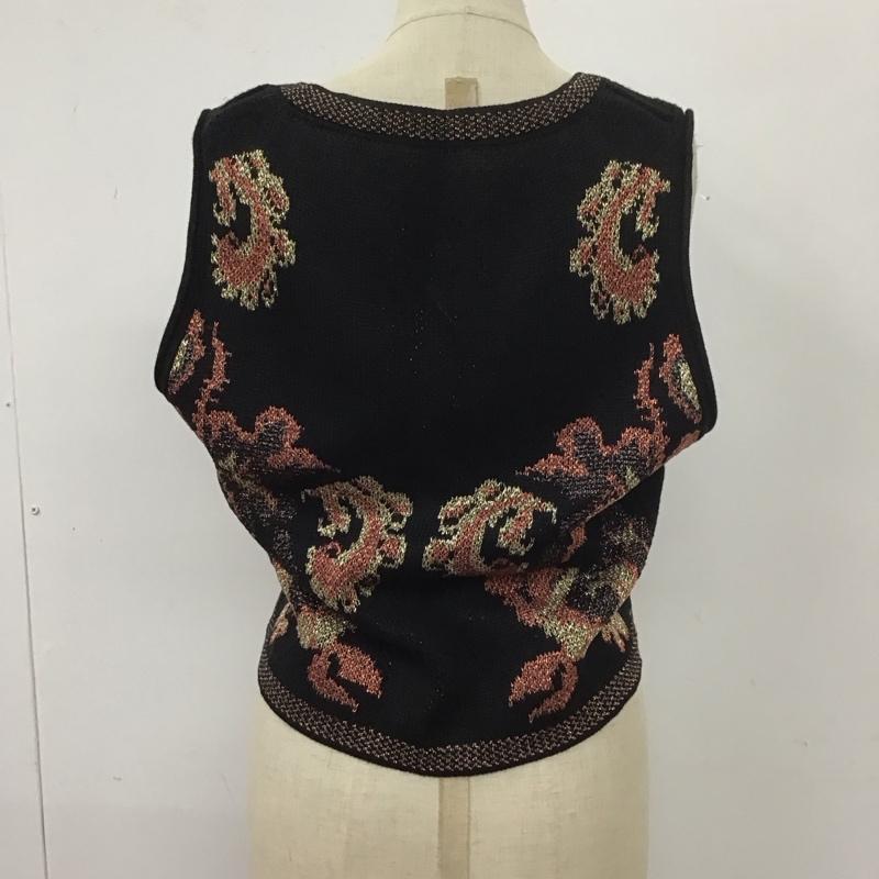 ザラ ZARA ベスト ベスト ベスト ニット ノースリーブカットソー 前開き M 総柄 マルチカラー / マルチカラー /  レディース USED 古着 中古 10113827