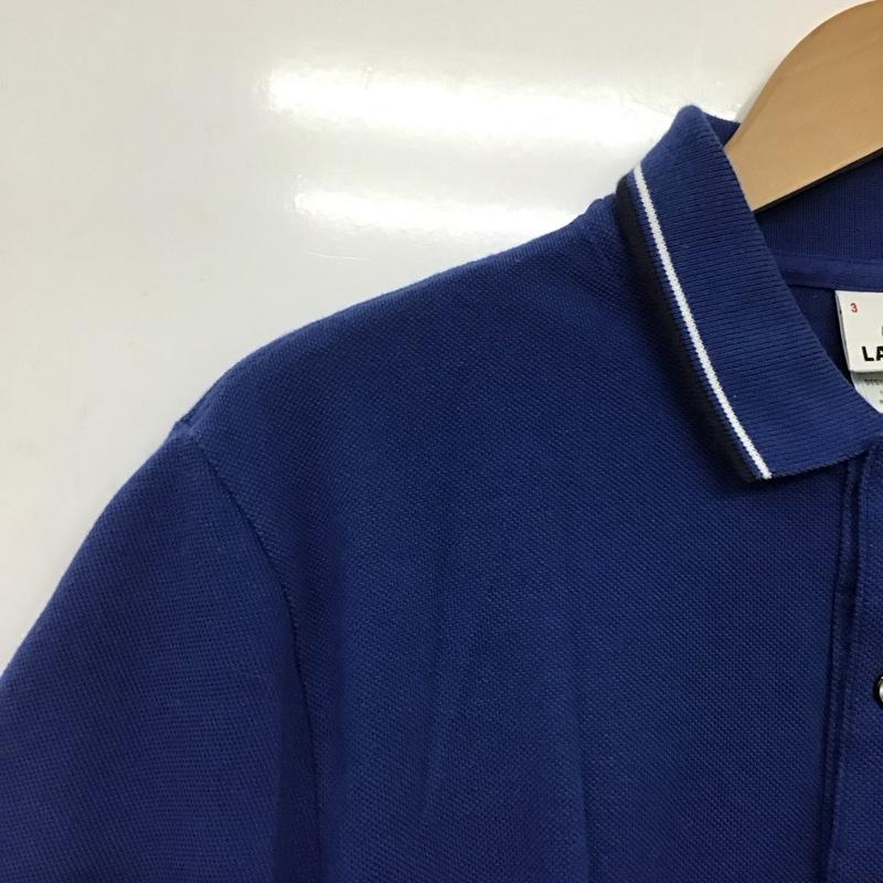 ラコステ LACOSTE ポロシャツ 半袖 半袖ポロシャツ カラーシャツ 半袖カットソー 3 ロゴ、文字 青 / ブルー /  メンズ USED 古着 中古 10146438
