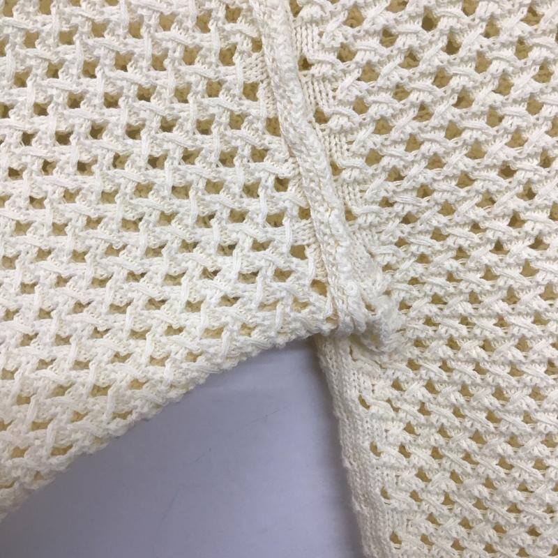 ローリーズファーム LOWRYS FARM カットソー 長袖 長袖カットソー 鍵網ニット Vネック FREE 無地 白 / ホワイト /  レディース USED 古着 中古 10142683