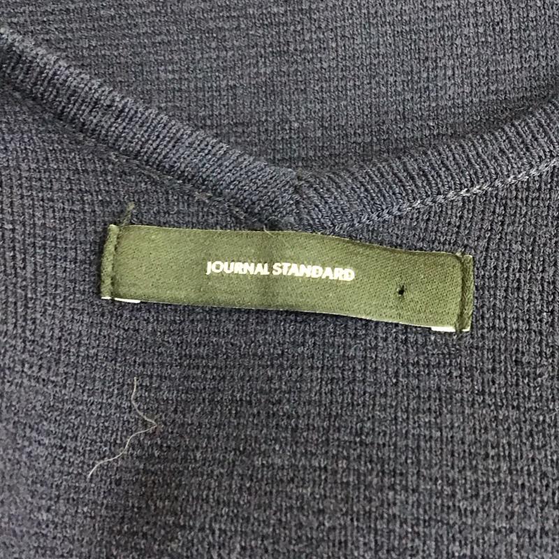 ジャーナルスタンダード JOURNAL STANDARD ワンピース ひざ丈スカート ノースリーブニットワンピース フレアスカート サイドボタン 無地 紺 / ネイビー /  レディース USED 古着 中古 10119059