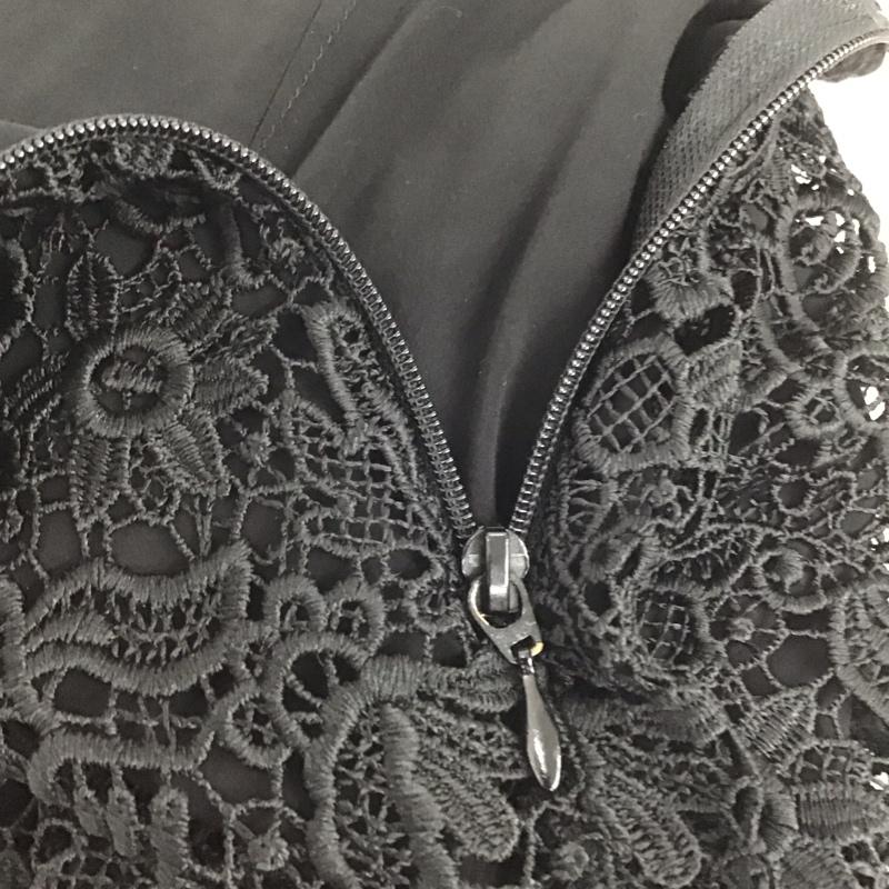 ザラ ZARA ボトムス ボトムス 7149 241 800 ワイドパンツ ストレートパンツ M レース柄 黒 / ブラック /  レディース USED 古着 中古 10146922