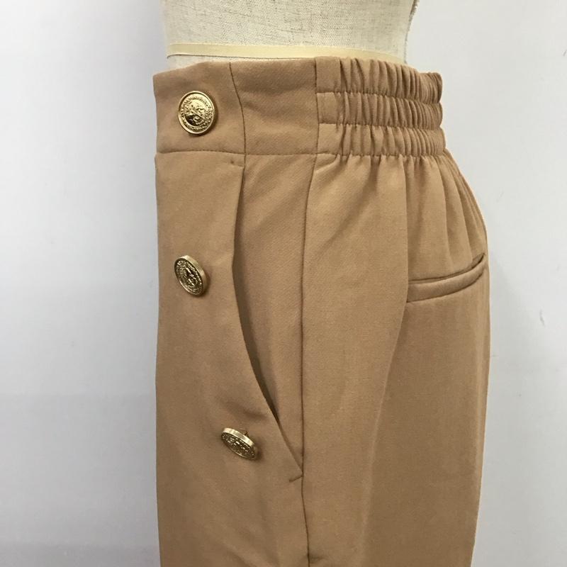ザラ ZARA パンツ スラックス スラックスパンツ ワイドパンツ カジュアルパンツ XS 無地 ベージュ / ベージュ /  レディース USED 古着 中古 10118517