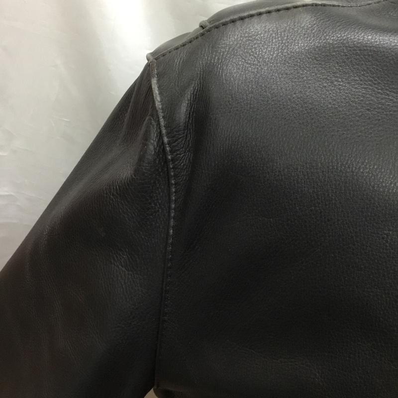 ハーレーダビッドソン Harley-Davidson ジャケット、上着 レザージャケット レザージャケット カジュアルジャケット ライダース ジップアップジャケット ヴィンテージ 古着 38 無地 黒 / ブラック /  メンズ USED 古着 中古 10120958
