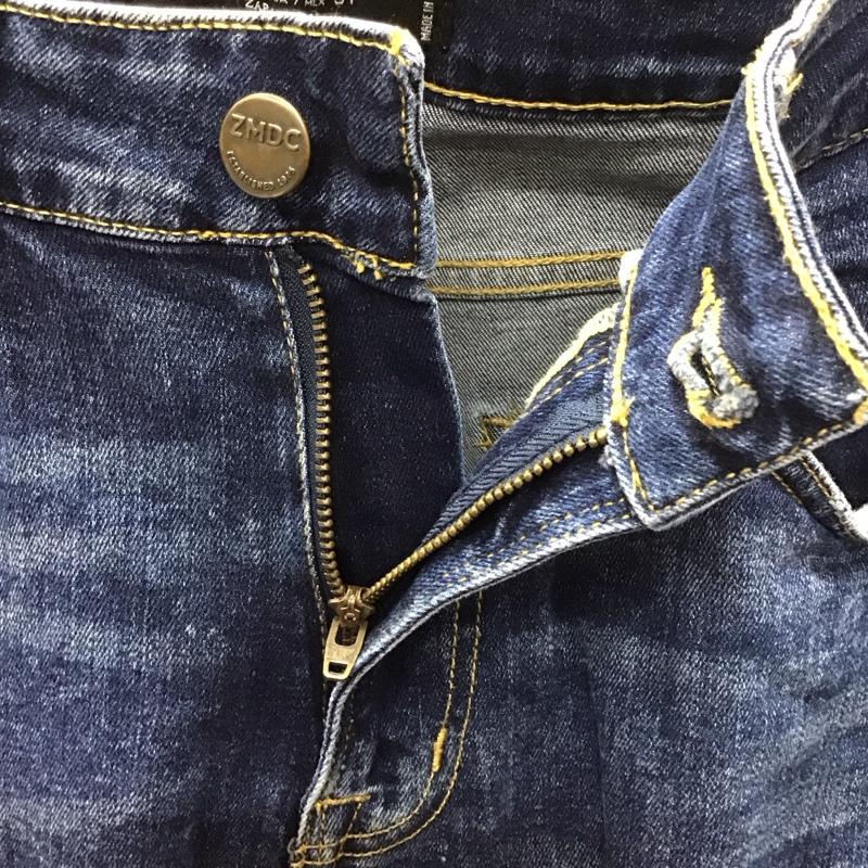 ザラメン ZARA MAN パンツ デニム、ジーンズ デニムパンツ スリムパンツ ジーンズ カジュアルパンツ ストレートパンツ 40 無地 インディゴ / インディゴ /  メンズ USED 古着 中古 10111328
